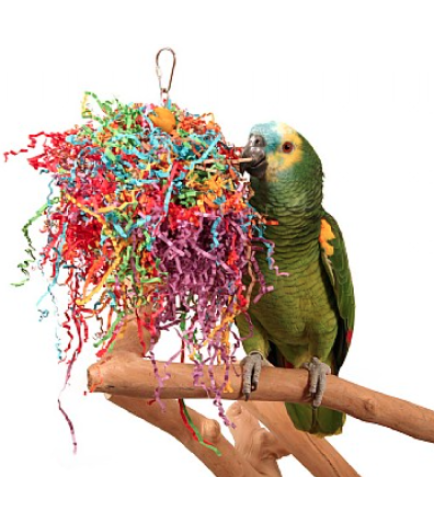 Crinkle and Crunch Chewable Foraging Parrot Toy